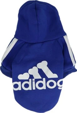 Adidog Hoodie - Hondentrui Maat XXL - Blauw - Hondenkleding - Gewicht Hond 5 Tot 7 KG