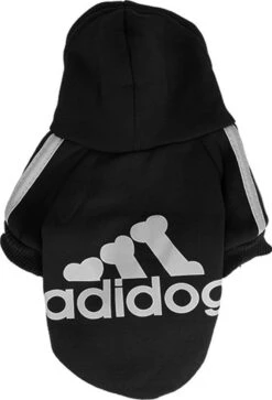 Adidog Hoodie - Hondentrui Maat XL - Zwart - Hondenkleding - Gewicht Hond 3 Tot 5 KG