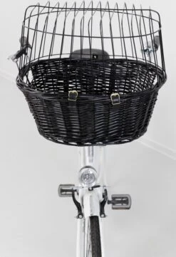 Trixie Wilgen Fietsmand Voorop Zwart Met Kussen En Kap - 50X41X35 CM -Huisdierbenodigdheden 821x1200