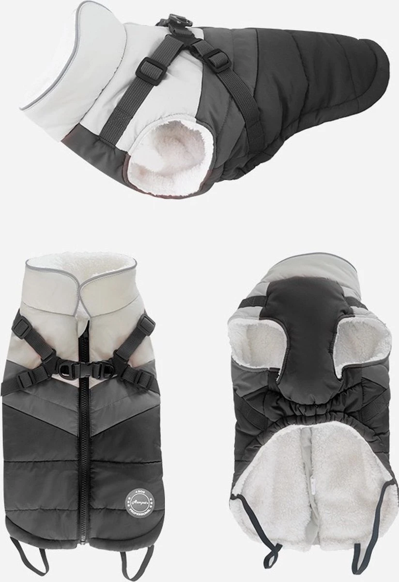 Nixnix - Honden Jas - Maat S - Hondenjas - Kleine Hond - Grote Hond - Waterafstotend - Gevoerd Met Rits - Warme Hondenjas 2 Nixnix - Honden Jas - Maat S - Hondenjas - Kleine Hond - Grote Hond - Waterafstotend - Gevoerd Met Rits - Warme Hondenjas - Afbeelding 2