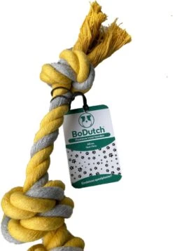 BoDutch Flostouw Hond - Hondenspeelgoed - Trektouw Hond - Hondentouw - Flostouw Hond - 60 Cm - Apporteerspeelgoed - Geel/Grijs -Huisdierbenodigdheden 829x1200 7