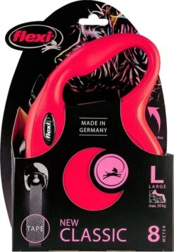 Flexi New Classic Tape - Hondenriem - Rood - L - 8 M - (<50 Kg) -Huisdierbenodigdheden 830x1200