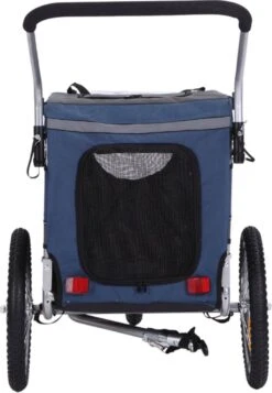 Topmast Fietskar - Fietsaanhanger- Large +Jogger Functie .Blauw -Huisdierbenodigdheden 831x1200 3