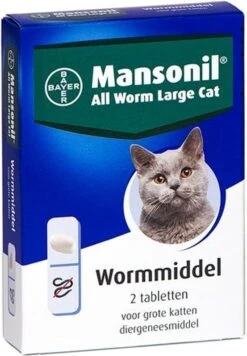 Mansonil All Worm Large Cat Ontworming - Grote Kat - 2 Tabletten -Huisdierbenodigdheden 832x1200 8