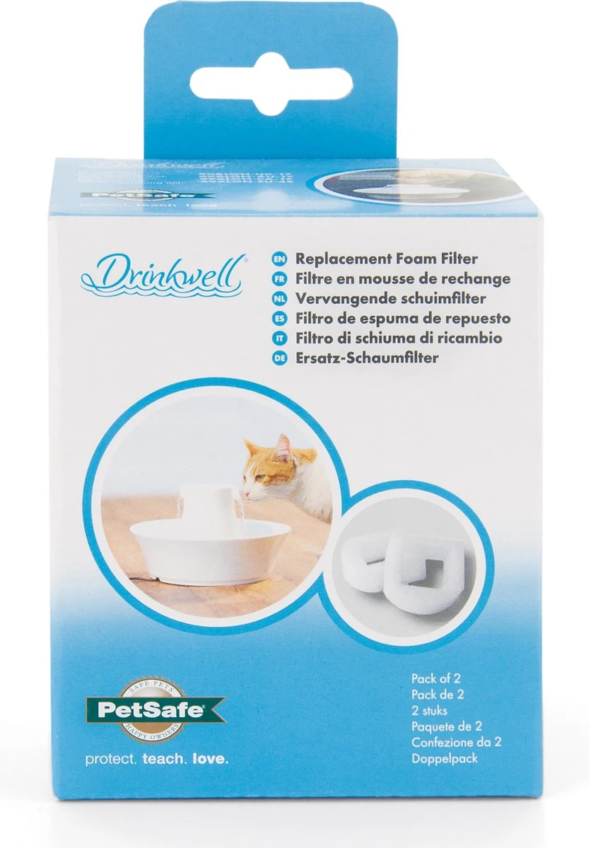 PetSafe Drinkwell® 360 Plastic Pet Fountain Replacement Foam Filters (2-Pack) 2 PetSafe Drinkwell® 360 Plastic Pet Fountain Replacement Foam Filters (2-Pack) - Afbeelding 2