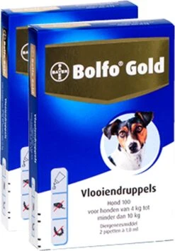Bayer Bolfo Gold 100 Anti Vlooienmiddel Hond - 4 Tot 10 Kg - 2 Pipetten -Huisdierbenodigdheden 834x1200 2