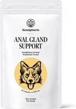 Sensipharm Anal Gland Support Hond - Bij Verstopte En Ontstoken Anaalklieren - Natuurlijk Voedingssupplement - 90 Tabletten à 1000 Mg