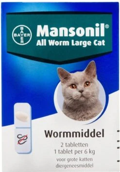 Mansonil All Worm Large Cat Ontworming - Grote Kat - 2 Tabletten -Huisdierbenodigdheden 838x1200 7