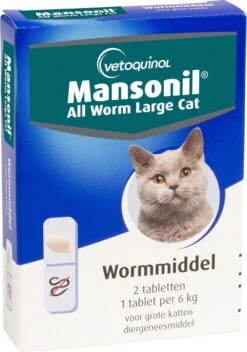 Mansonil All Worm Large Cat Ontworming - Grote Kat - 2 Tabletten -Huisdierbenodigdheden 841x1200 6