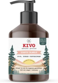 Kivo Petfood - Supplement Zuivere Schotse Zalmolie 500 Ml - Met Handig Doseerpompje!