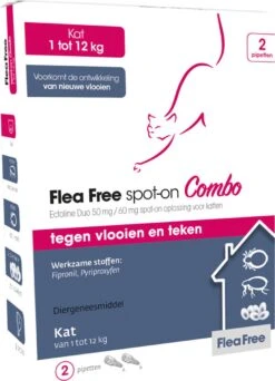 Flea Free Ectoline Duo Kat - Tegen Vlooien En Teken - 2 Pipetten -Huisdierbenodigdheden 866x1200 5