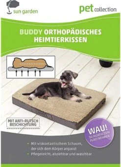Sun Garden Buddy Orthopedisch Hondenkussen 72x50x8cm Antraciet -Huisdierbenodigdheden 875x1200 3