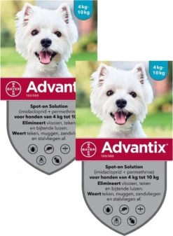 Bayer Advantix Vlooien & Teken Pipetten - Hond 4 Tot 10kg - 2 X 6 Stuks -Huisdierbenodigdheden 879x1200 1