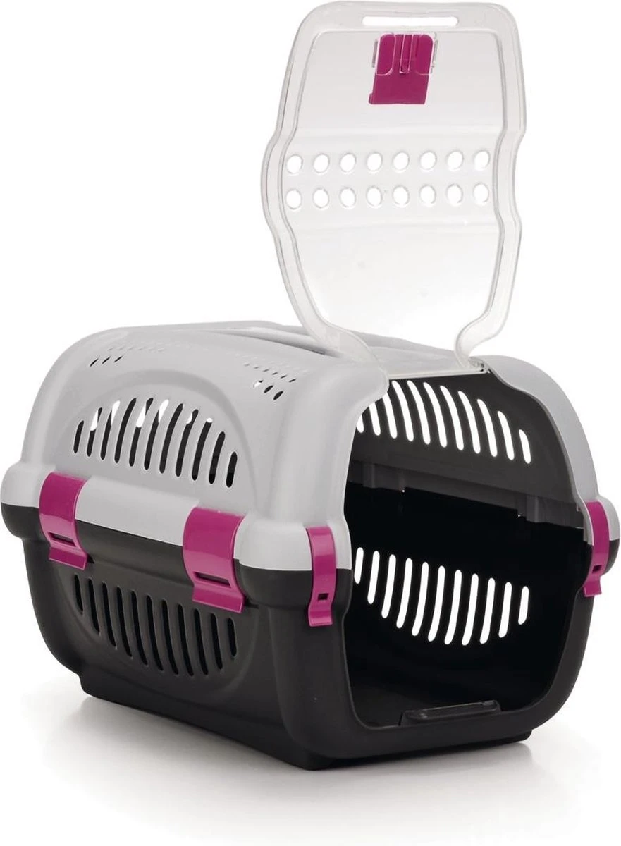 Beeztees Rhino - Reismand - Grijs/Roze - 51x34,5x33 Cm 1 Beeztees Rhino - Reismand - Grijs/Roze - 51x34,5x33 Cm