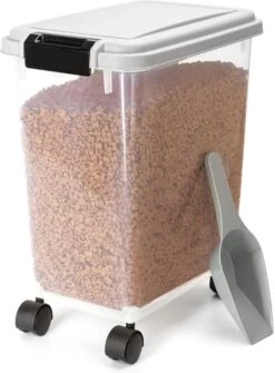 Nobleza Voercontainer - 20L - 7.2KG - Voedselcontainer Hond- Opslagcontainer - Zwenkwielen - Transparant -Huisdierbenodigdheden 884x1200 2