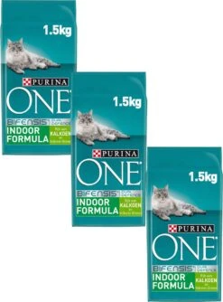 Purina One Indoor Formula Kalkoen - Kattenvoer - 3 X 1.5 Kg -Huisdierbenodigdheden 887x1200 2