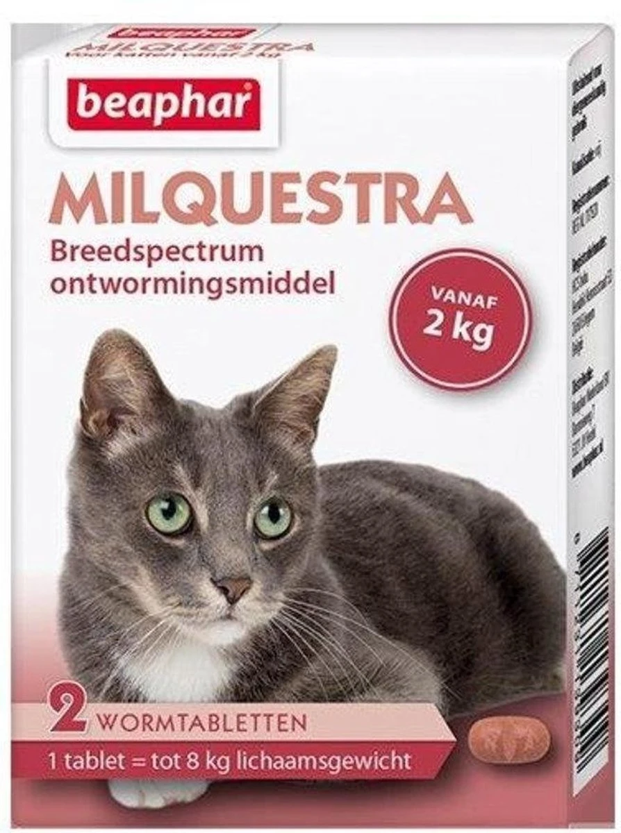 Beaphar Milquestra Ontworming Tabletten Kat 2 - 12 Kg 4 Tabletten 6 Beaphar Milquestra Ontworming Tabletten Kat 2 - 12 Kg 4 Tabletten - Afbeelding 6