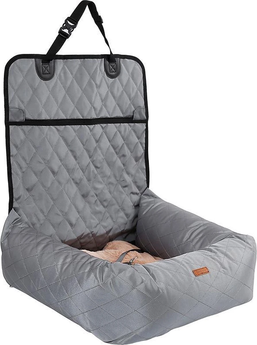 Zeer Luxe Hondenmand Voor In De Auto Beige - Comfortabel Vervoer Voor Je Viervoeter - Honden Zitje Auto - Autostoel Voor Hond - Honden Mand - Dieren Mand - Veilig Onderweg - Hondenzitje - Auto Bench - Beige - 40x30 Cm 5 Zeer Luxe Hondenmand Voor In De Auto Beige - Comfortabel Vervoer Voor Je Viervoeter - Honden Zitje Auto - Autostoel Voor Hond - Honden Mand - Dieren Mand - Veilig Onderweg - Hondenzitje - Auto Bench - Beige - 40x30 Cm - Afbeelding 5