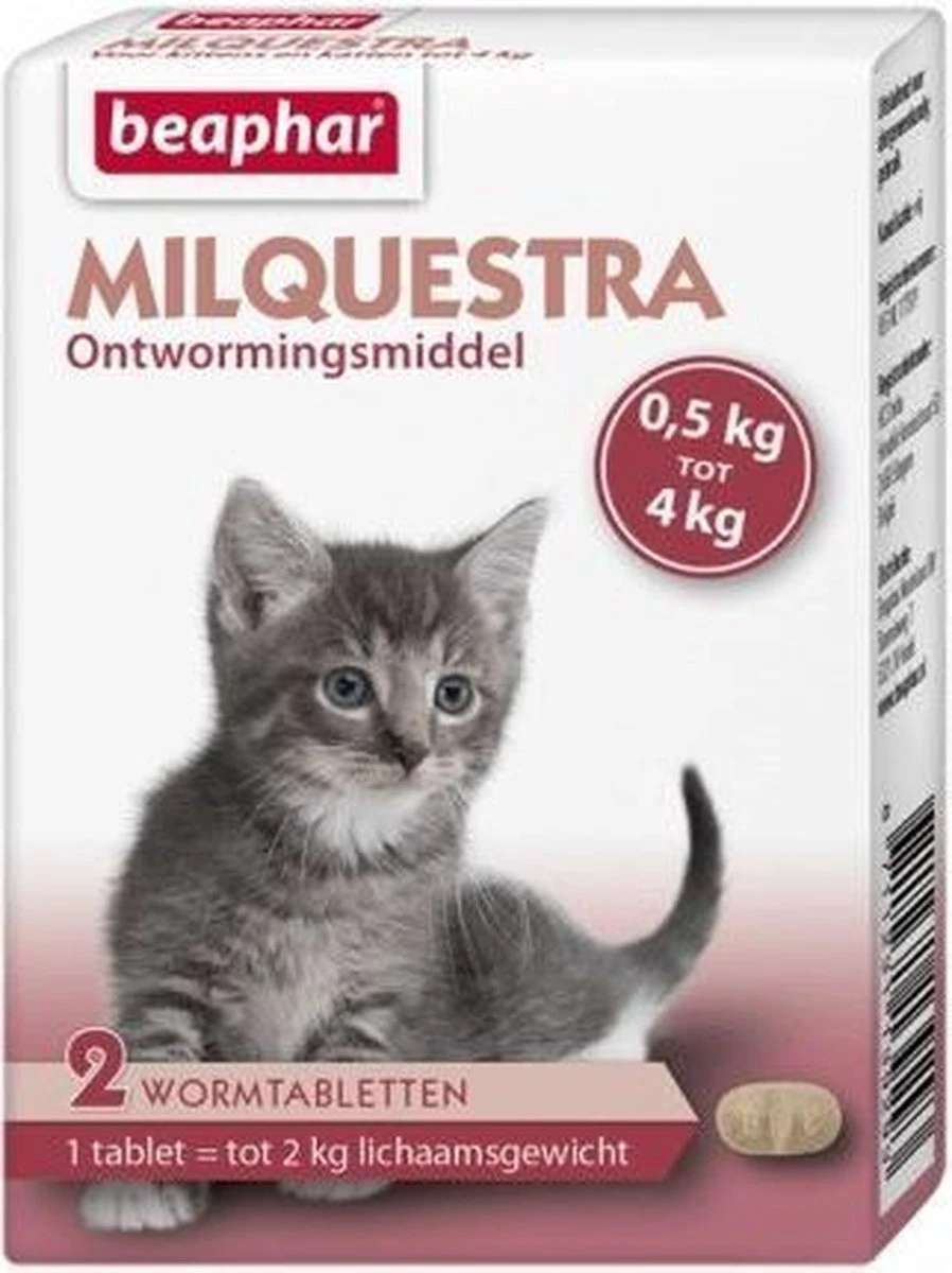 Beaphar Milquestra Ontworming Tabletten Kat 2 - 12 Kg 4 Tabletten 8 Beaphar Milquestra Ontworming Tabletten Kat 2 - 12 Kg 4 Tabletten - Afbeelding 8
