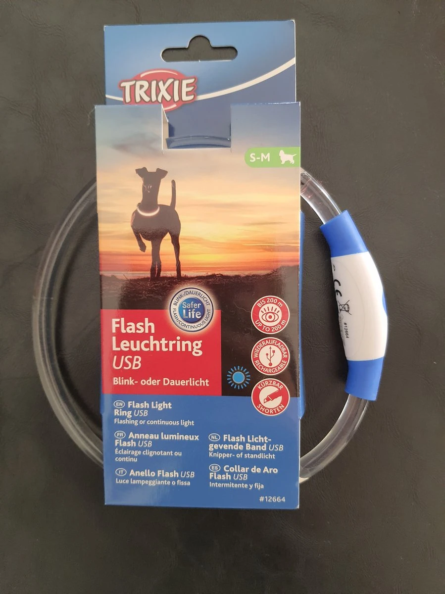 Trixie Halsband Usb Flash Light Lichtgevend Oplaadbaar Tpu Blauw - 40X0.8 CM 8 Trixie Halsband Usb Flash Light Lichtgevend Oplaadbaar Tpu Blauw - 40X0.8 CM - Afbeelding 8