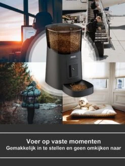 Automatische Voerbak Kat En Hond Zwart - Met Verstelbare Camera - Voerautomaat Met Smartphone Besturing - Voerinhoud 6 Liter - Voerdispenser - Zedar A900 -Huisdierbenodigdheden 900x1200 26