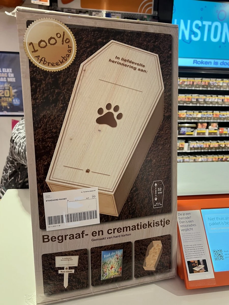 Dieren Begraafkist, Dieren Grafkist, Dieren Doodskist Voor Kat, Konijn Of Hond, Huisdier Begraven (100% Afbreekbaar) 3 Dieren Begraafkist, Dieren Grafkist, Dieren Doodskist Voor Kat, Konijn Of Hond, Huisdier Begraven (100% Afbreekbaar) - Afbeelding 3