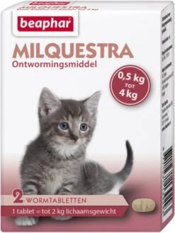 Beaphar Milquestra Kleine Kat/kitten - 0,5 Tot 4 Kg - 2 Tabletten -Huisdierbenodigdheden 900x1200 64