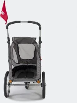 InnoPet Sporty Dog Trailer Deluxe - Hondenfietskar - Zwart/Zilvergrijs - 71x44x63cm -Huisdierbenodigdheden 902x1200 1