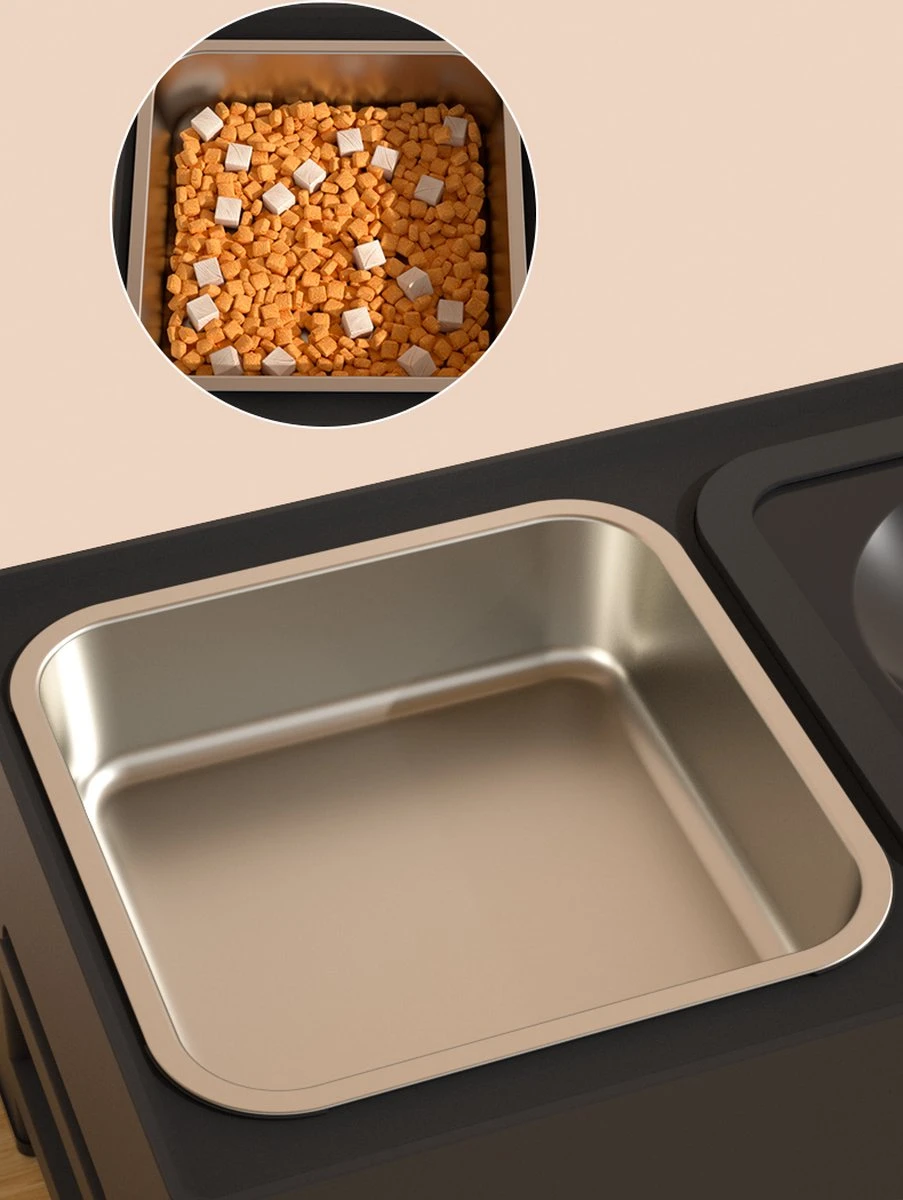 Voerbak Hond - In Hoogte Verstelbaar - Rvs Voerbak - Hondenvoerbak - Voerbak Hond Met Standaard - Voerbak Dubbel - Anti Schrokbak Hond - Drinkbak Hond - Honden - Kattenbak - Slow Feeder - Hond - Kat - Hondenmand - Hondenvoer - Kattenvoer - Zwart 2 Voerbak Hond - In Hoogte Verstelbaar - Rvs Voerbak - Hondenvoerbak - Voerbak Hond Met Standaard - Voerbak Dubbel - Anti Schrokbak Hond - Drinkbak Hond - Honden - Kattenbak - Slow Feeder - Hond - Kat - Hondenmand - Hondenvoer - Kattenvoer - Zwart - Afbeelding 2