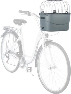 Trixie Stuur-Fietsmand Kunststof Grijs - 42X30X39 CM TOT 5 KG