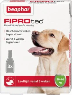 Beaphar Fiprotec Anti Vlooien En Teken Druppels Hond 20 - 40 Kg 3 + 1 Stuks -Huisdierbenodigdheden 912x1200 5