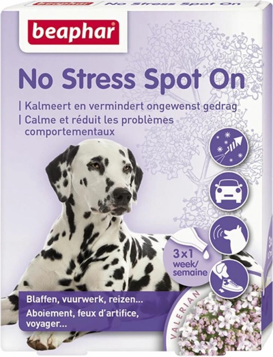 BEAPHAR No Stress Spot On Hond - 3 Pipetten 1 BEAPHAR No Stress Spot On Hond - 3 Pipetten