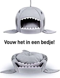 MikaMax Haai Hondenmand - Kattenmand - Dierenmand - Huisdierkussen - Mand Of Bed - Origineel - Extra Zacht Materiaal - 42 X 42 X 36 Cm -Huisdierbenodigdheden 926x1200 7