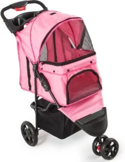 Topmast Modern - Hondenbuggy - Roze - Inklapbare - 3 Wielen - Comfort Buggy -Huisdierbenodigdheden 927x1200 1