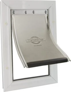 Staywell 620 Hondenluik - Aluminium - Wit -Huisdierbenodigdheden 929x1200 1