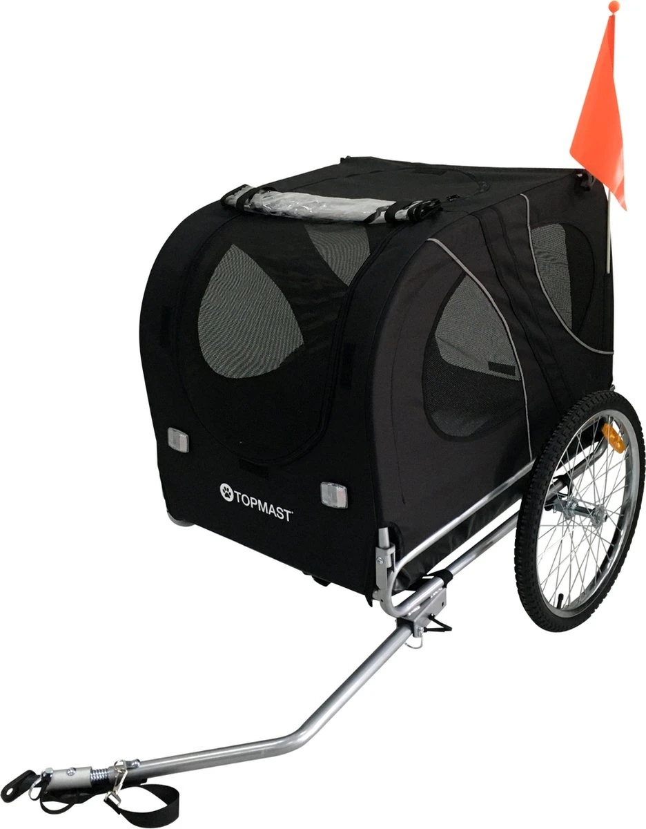Topmast Hondenfietskar Original - Opvouwbaar - Zwart - Large - Voor Honden Tot 40 KG 1 Topmast Hondenfietskar Original - Opvouwbaar - Zwart - Large - Voor Honden Tot 40 KG
