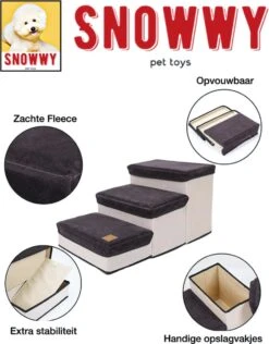 SNOWWY - Hondentrap Met Opslagruimte - Honden Loopplank Met Handige Opslagvakje - Hondenloopplanken - Inklapbaar - Huisdier Opstap - Hondentrapje - Grijs -Huisdierbenodigdheden 938x1200 6