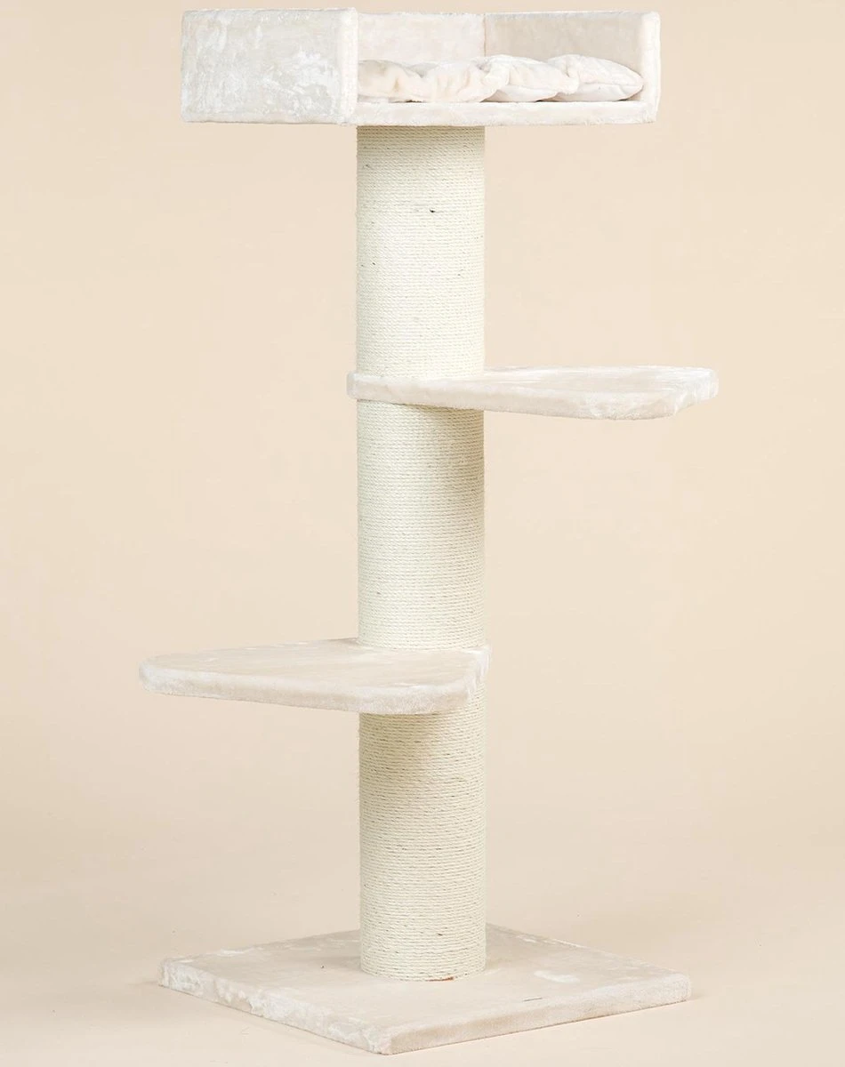 RHR Quality Royalty Krabpaal - Crème/wit - 60 X 60 X 155 Cm 2 RHR Quality Royalty Krabpaal - Crème/wit - 60 X 60 X 155 Cm - Afbeelding 2