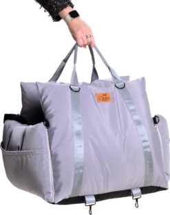 Dogs&Co Luxe Honden Autostoel Royal+ Grijs Waterproof - Zeer Luxe Hondenmand Voor In De Auto - Comfortabele Honden Autozitje - Veilig Auto Bench Voor Puppy En/of Hond -Huisdierbenodigdheden 951x1200