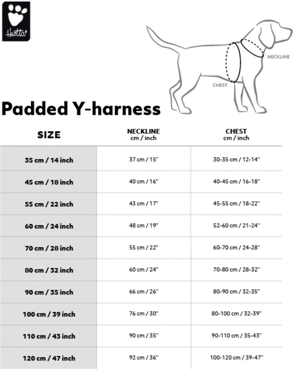 Hurtta Padded Tuig Y-Model Zwart - Hondenharnas - 55 Cm 4 Hurtta Padded Tuig Y-Model Zwart - Hondenharnas - 55 Cm - Afbeelding 4
