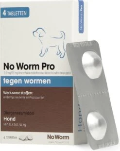 Emax Exil No Worm Pro - Kleine Hond - 4 Tabletten -Huisdierbenodigdheden 953x1200