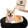 All 4 Pets Supply® Hondenmand Donut - Kattenmand - Maat S - Geschikt Voor Honden/katten Tot 40 Cm - Hondenkussen - Zwart