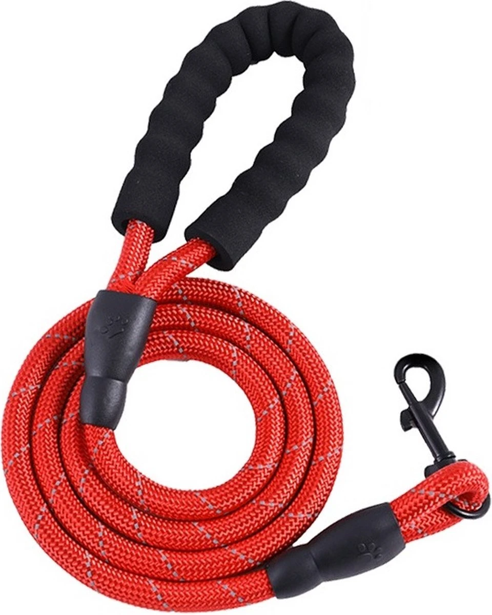 Hondenriem 300cm 3 Meter Extra Sterk Rood Hond Riem 1 Hondenriem 300cm 3 Meter Extra Sterk Rood Hond Riem