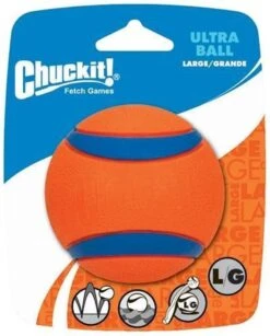 Chuckit! Ultra Ball XL – Honden Speelgoed – Ø 9 Cm – Oranje/Blauw – Apporteerspeelgoed – 1-Pack -Huisdierbenodigdheden 965x1200 5