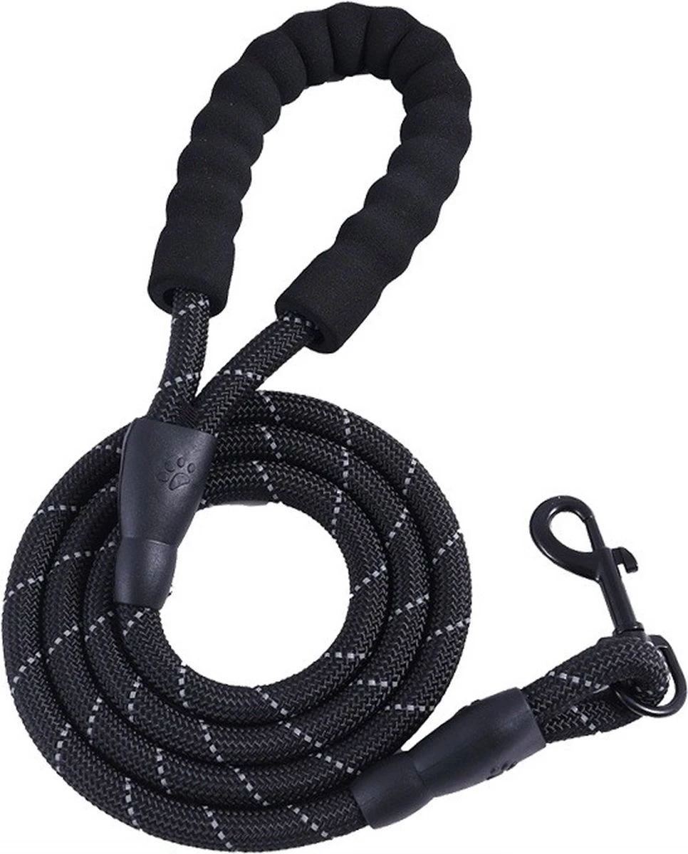Hondenriem 200cm 2 Meter Extra Sterk Zwart Hond Riem 1 Hondenriem 200cm 2 Meter Extra Sterk Zwart Hond Riem