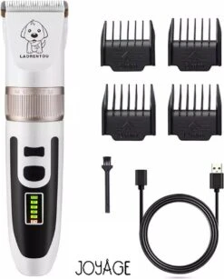 Joyage Professionele Hondentondeuse Voor Dikke Vacht – Honden Tondeuse & Hondentrimmer Tondeuse – Stille Tondeuse Katten & Honden Trimset Lang Haar – Trimmer Hond - Hondentondeuse Draadloos - Tondeuse Voor Honden - Tondeuse Hond Dikke Vacht