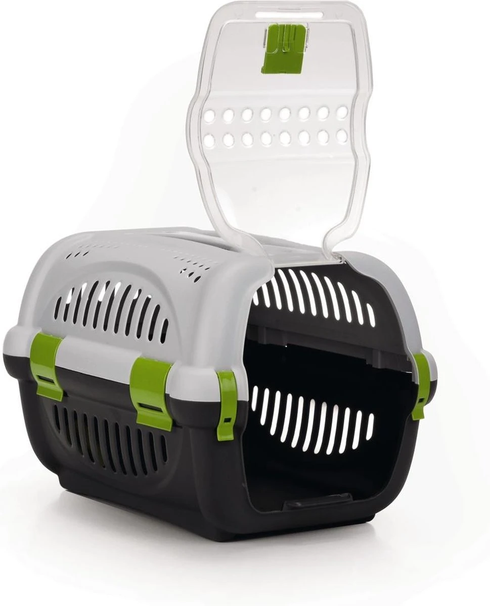 Beeztees Rhino - Reismand - Grijs/Groen - 51x34,5x33 Cm 2 Beeztees Rhino - Reismand - Grijs/Groen - 51x34,5x33 Cm - Afbeelding 2