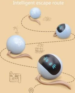 Otiume Interactieve Speelbal - Slimme Interactieve Jaag Speeltje Voor Katten - Kattenspeeltjes - Intelligente Jaagbal - AI -USB Oplaadbaar - LED - Blauw -Huisdierbenodigdheden 971x1200 9