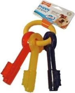Nylabone Puppy Teething Key Flexible Geel&Blauw&Rood - Hondenspeelgoed - Wolf Tot 16kg -Huisdierbenodigdheden 974x1200 1