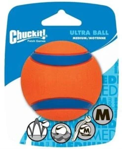 Chuckit! Ultra Ball XL – Honden Speelgoed – Ø 9 Cm – Oranje/Blauw – Apporteerspeelgoed – 1-Pack -Huisdierbenodigdheden 979x1200 6